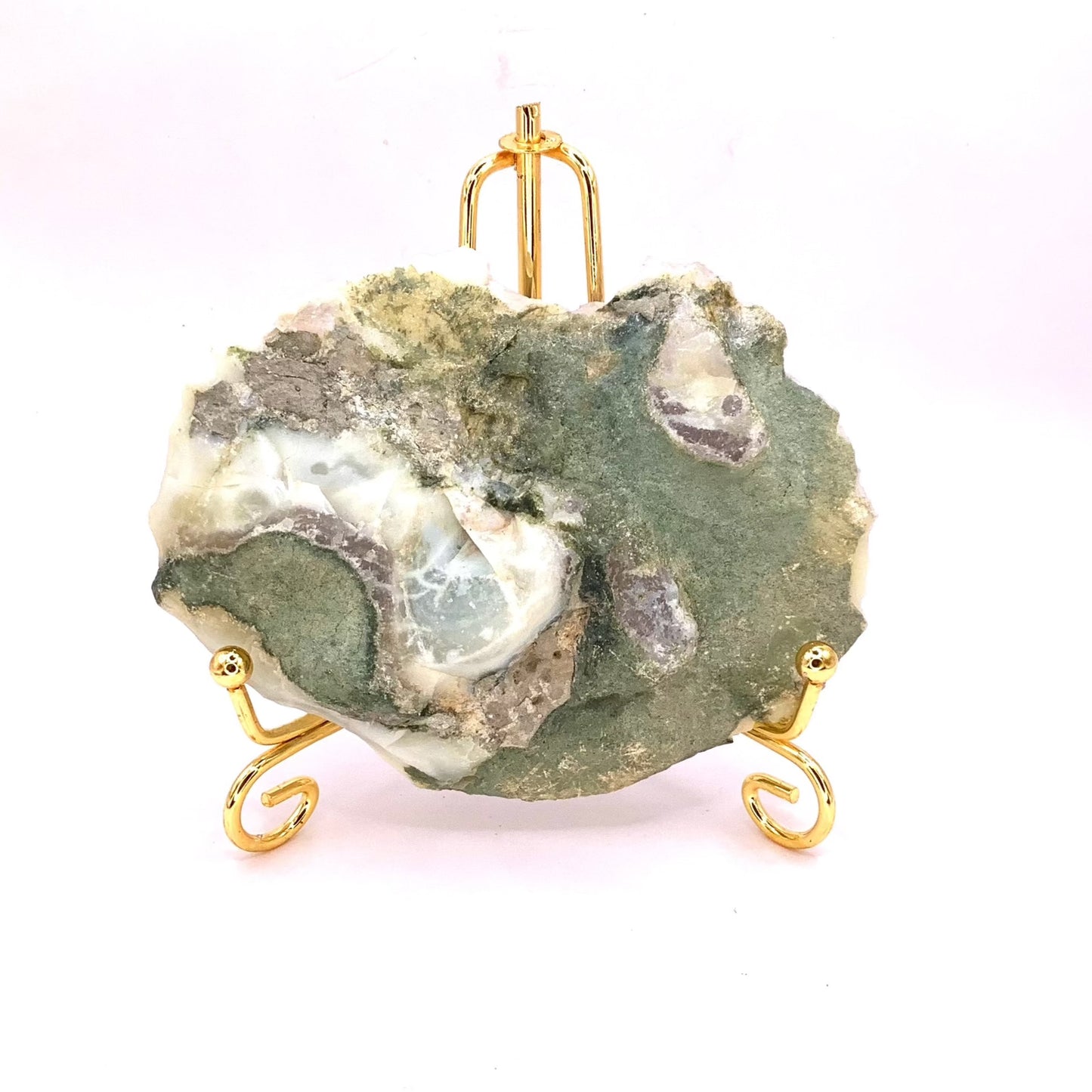 Green Flower Agate Slab