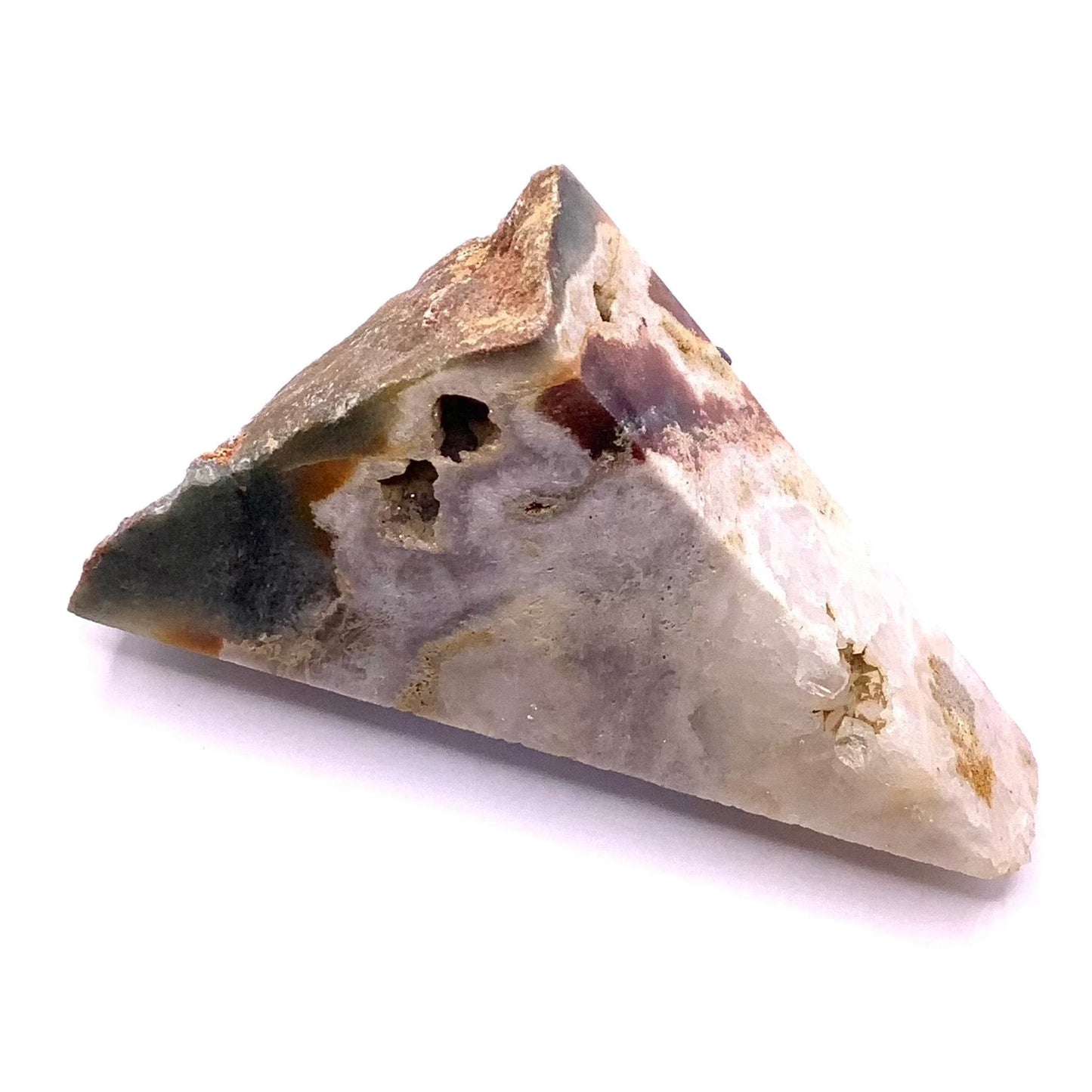 Flower Agate Slab Triangle