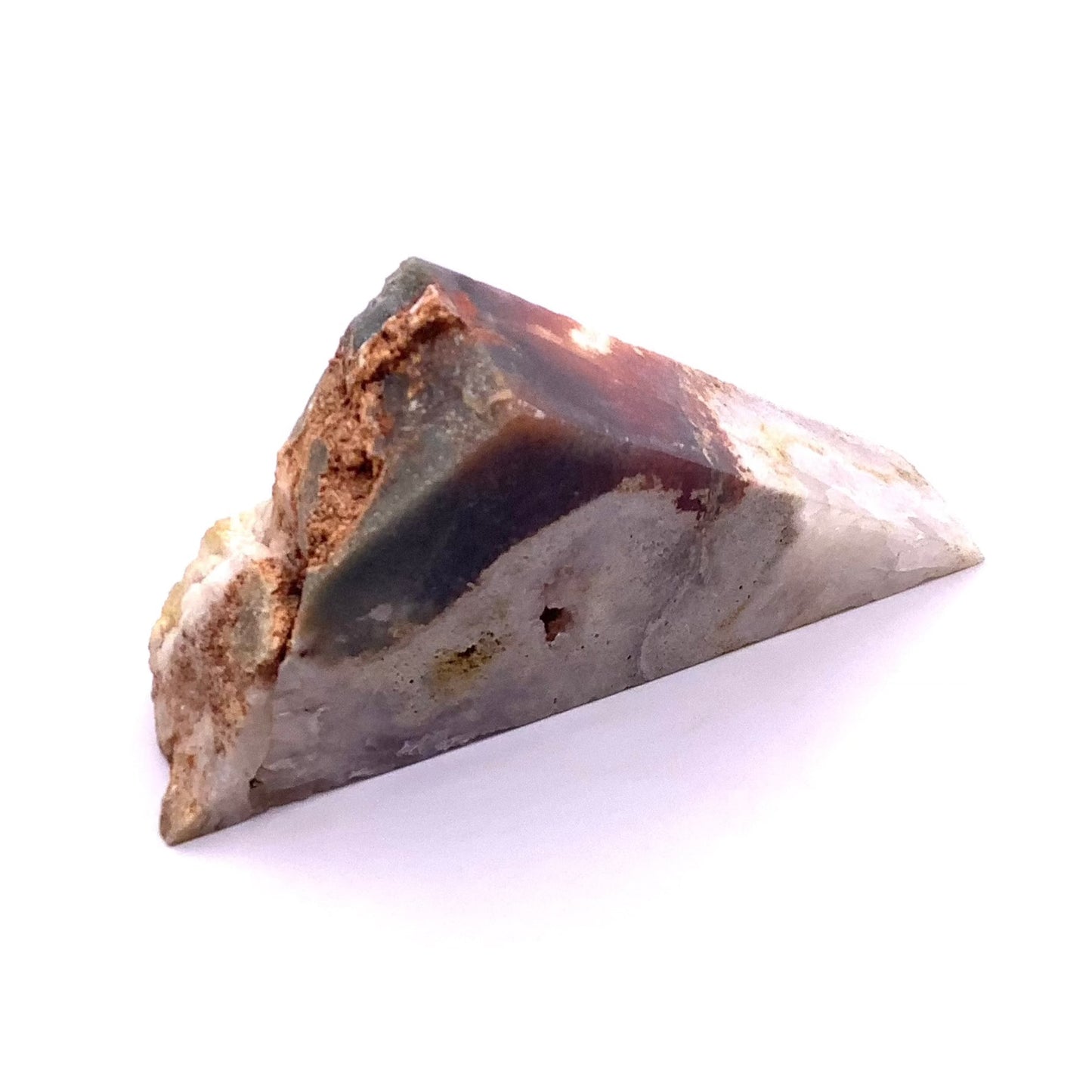 Flower Agate Slab Triangle