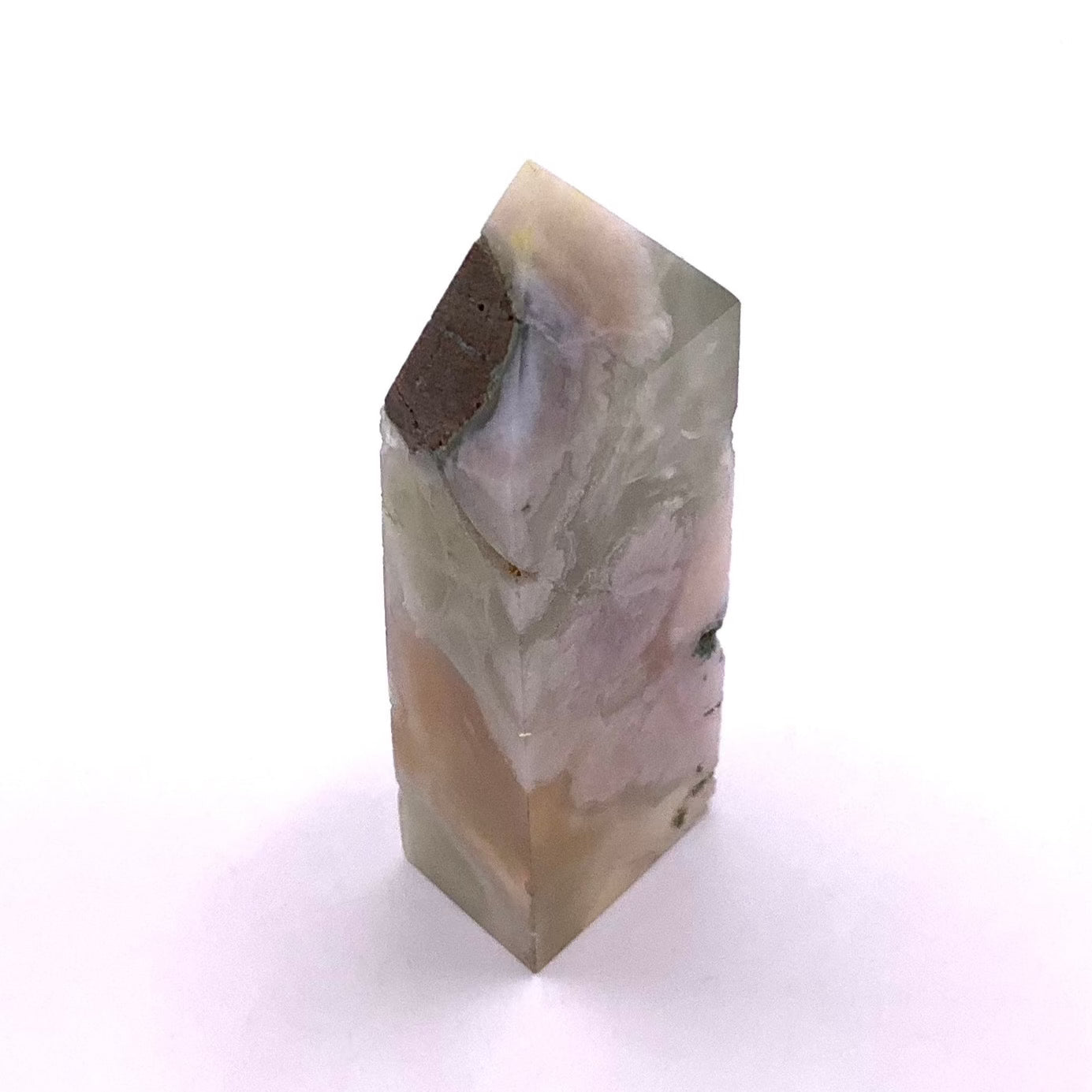 Green Flower Agate Tower