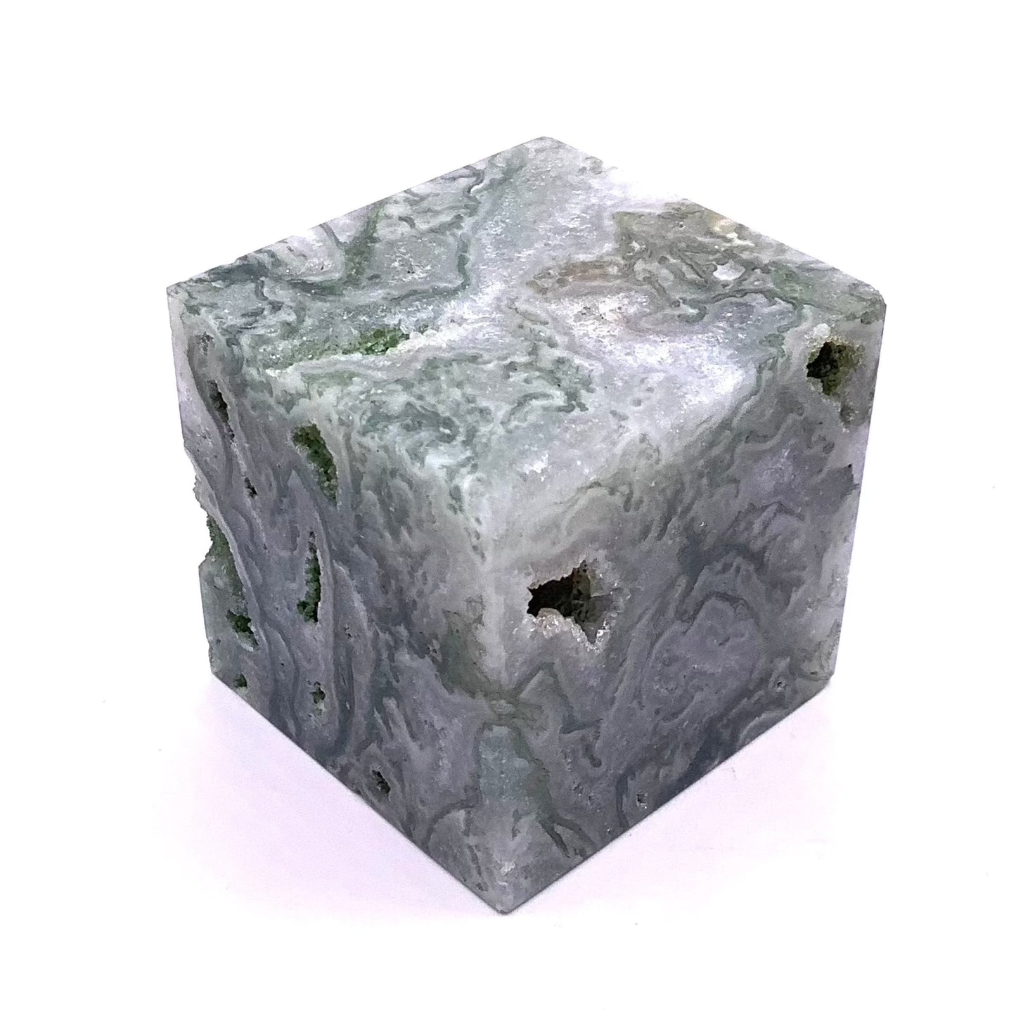 Moss Agate Cube
