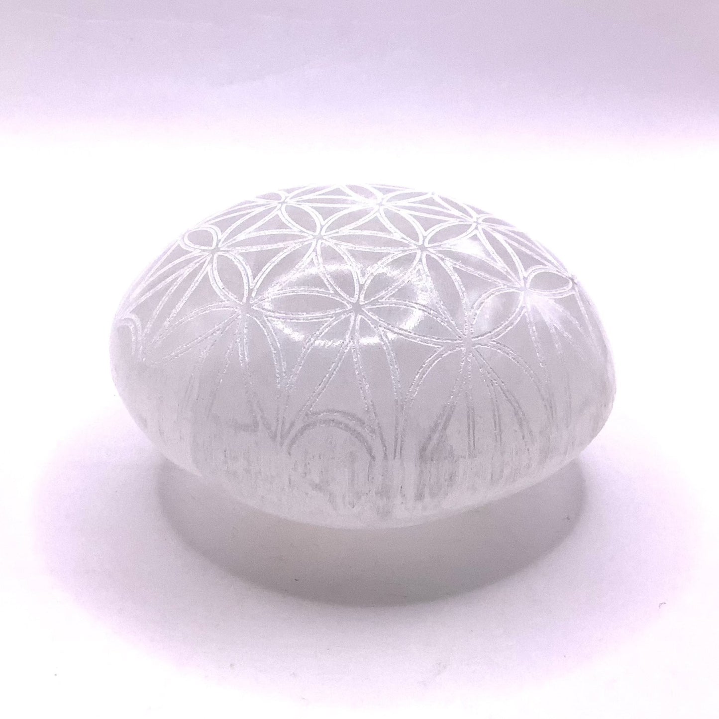 Flower Of Life Selenite Palm