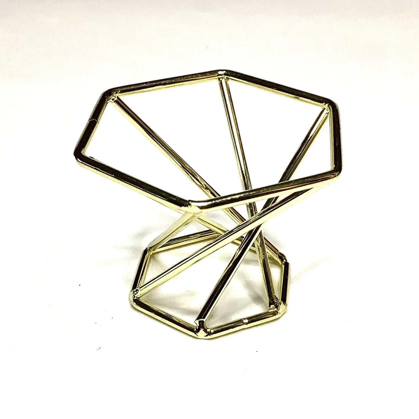 Golden Hexagon Sphere Stand
