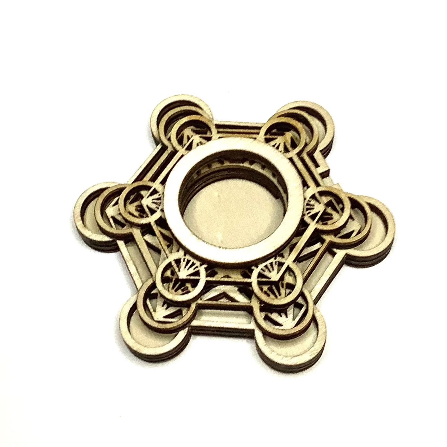 Wooden Sphere Metatron Stand