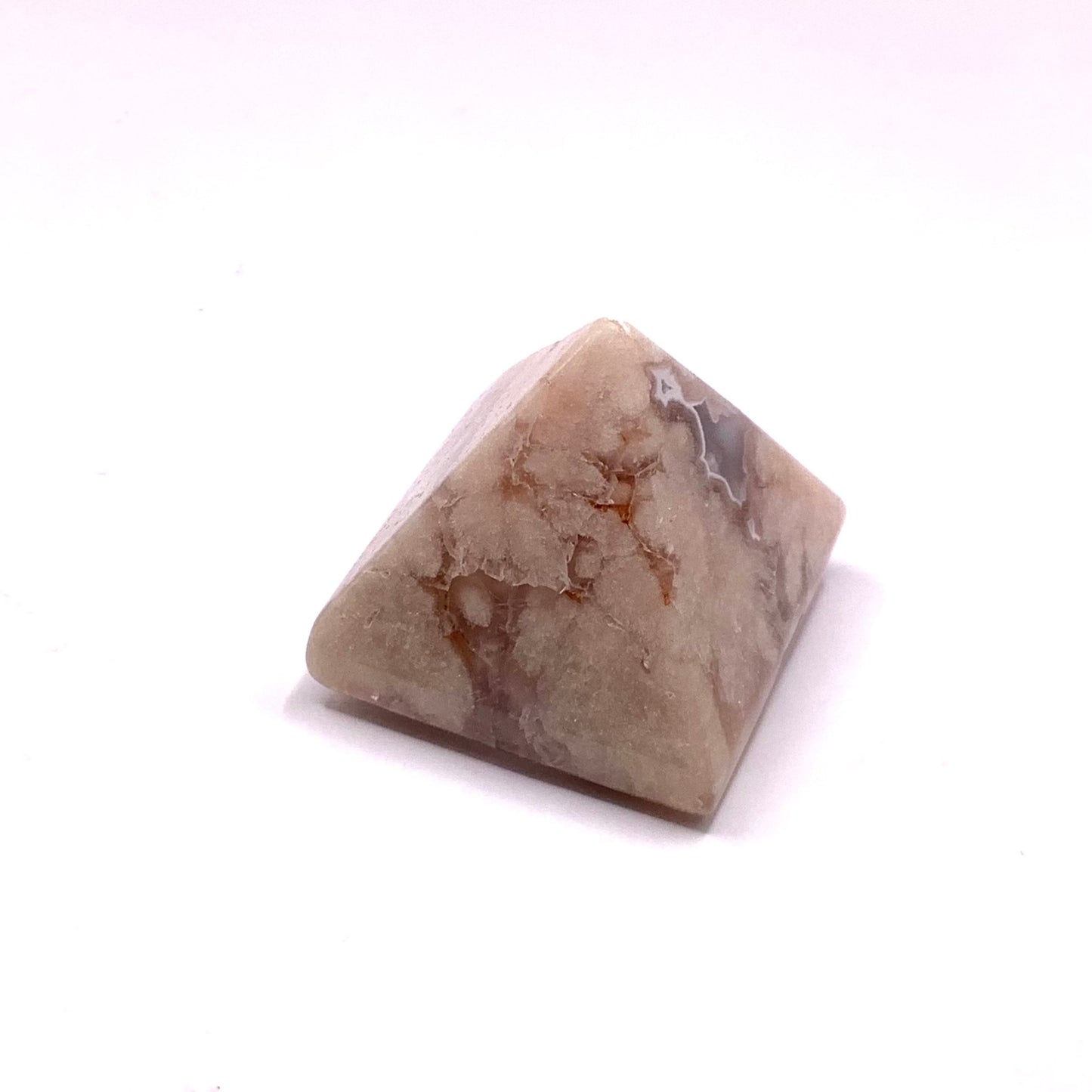 Flower Agate Pyramid