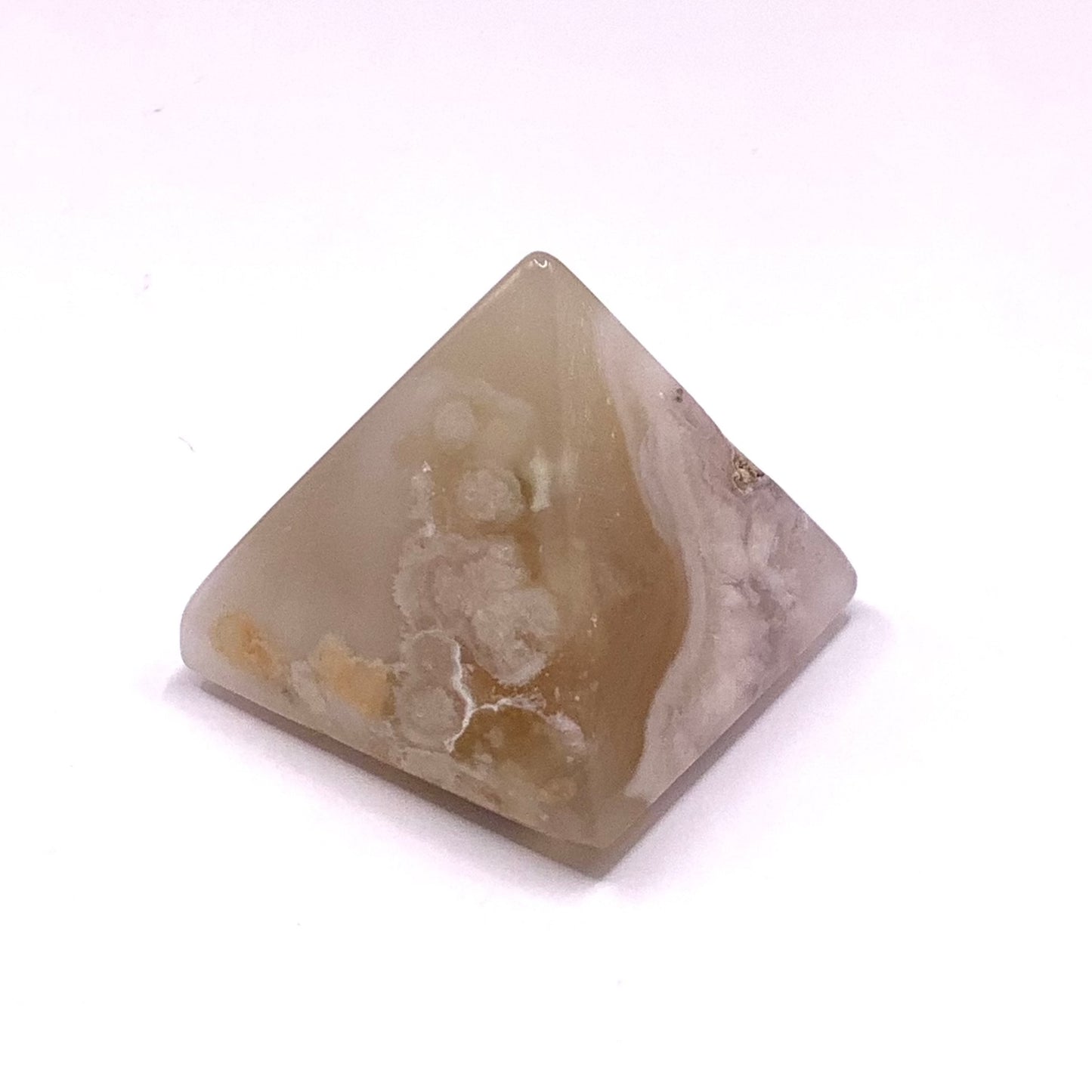 Flower Agate Pyramid