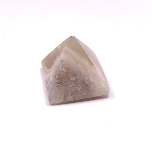 Flower Agate Pyramid