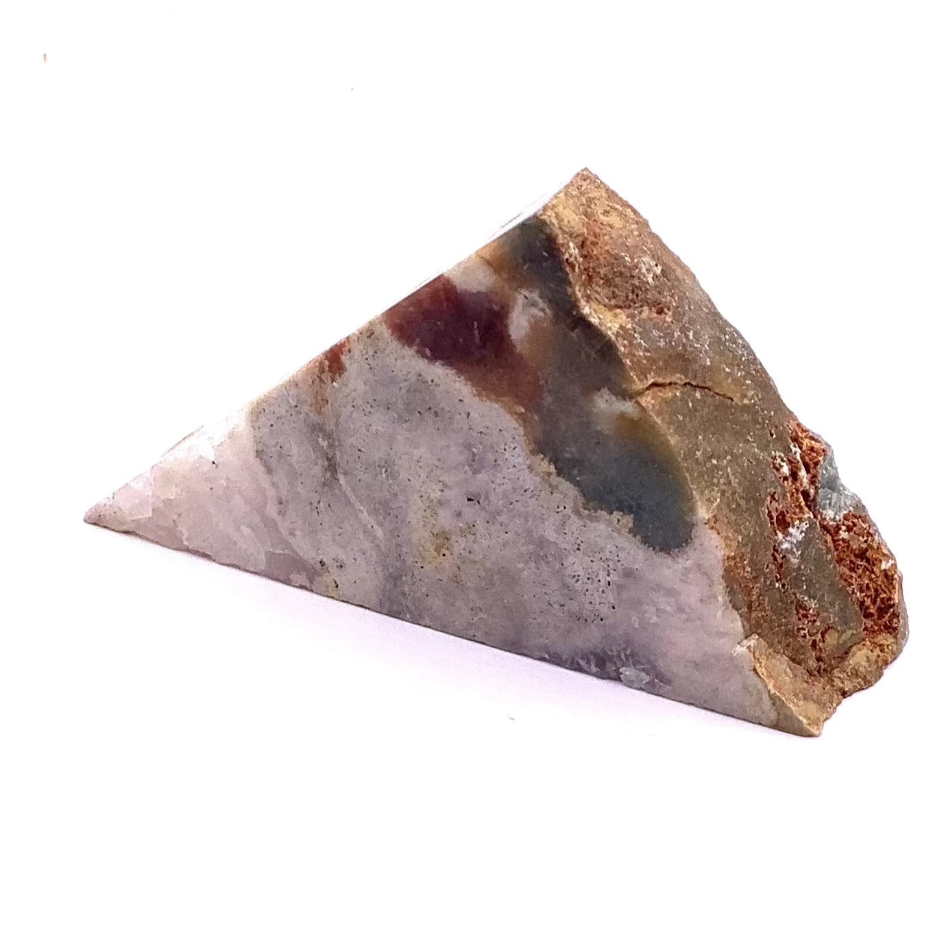 Flower Agate Slab Triangle