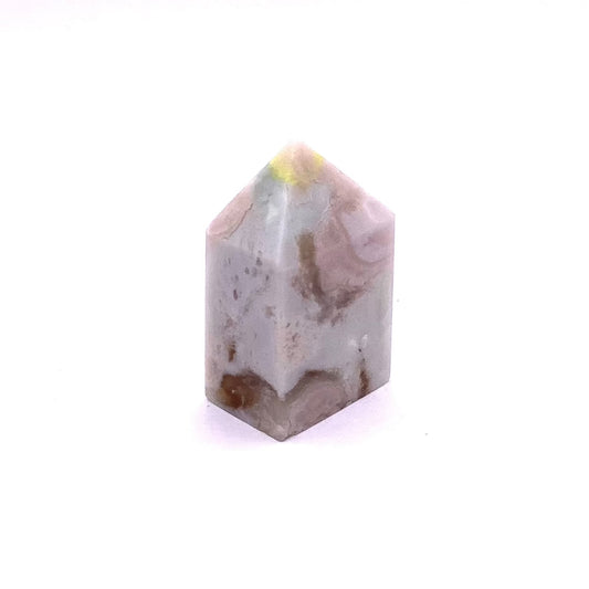 Green Flower Agate Tower