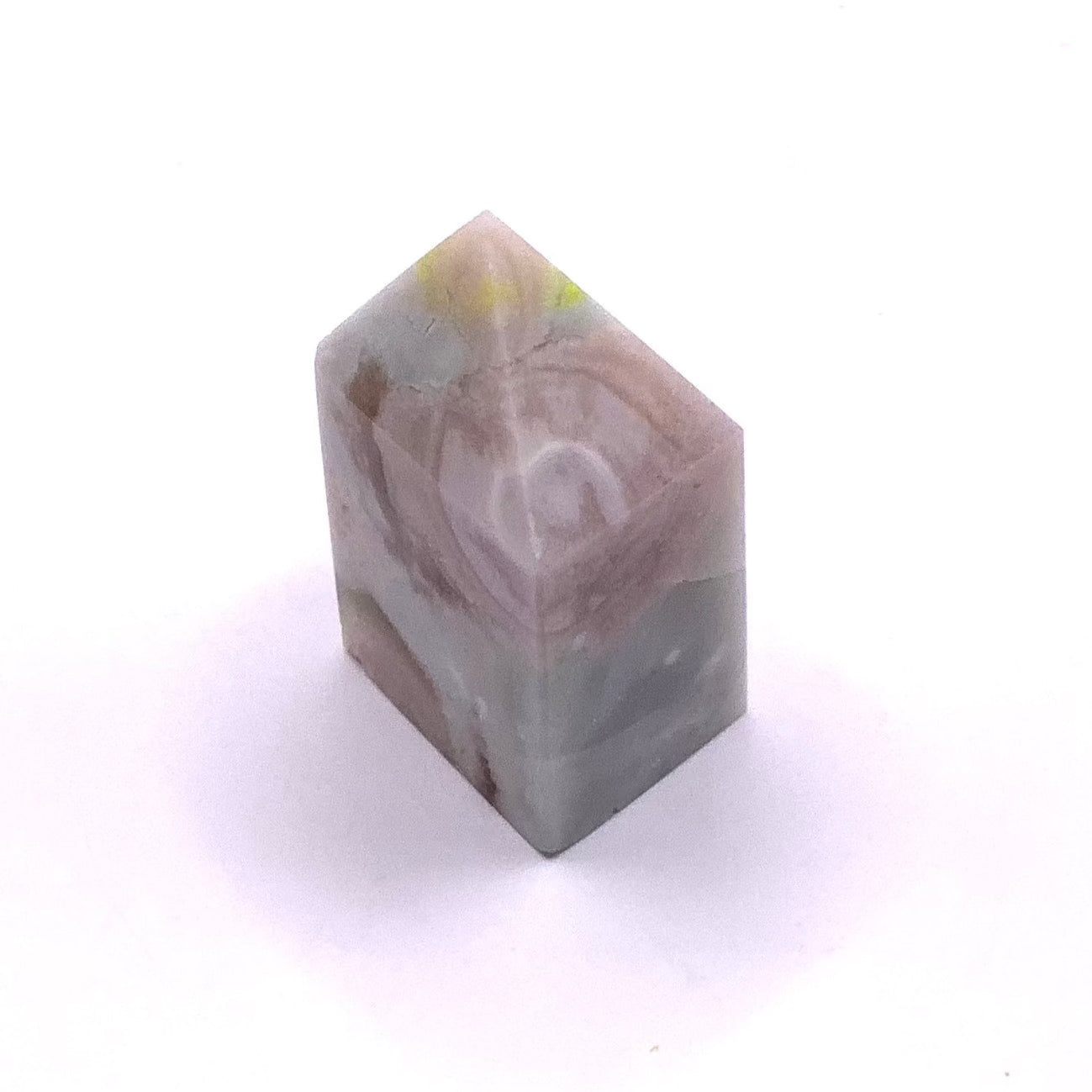 Green Flower Agate Tower