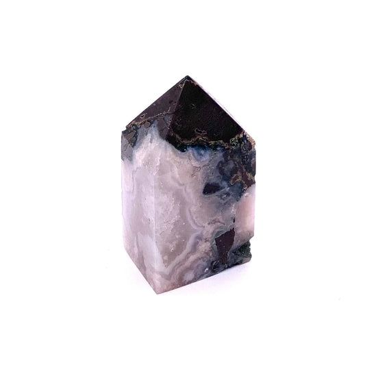 Green Flower Agate Tower