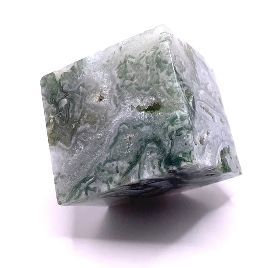 Moss Agate Cube