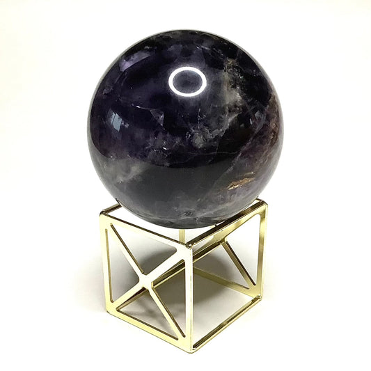 Golden Cube Sphere Stand