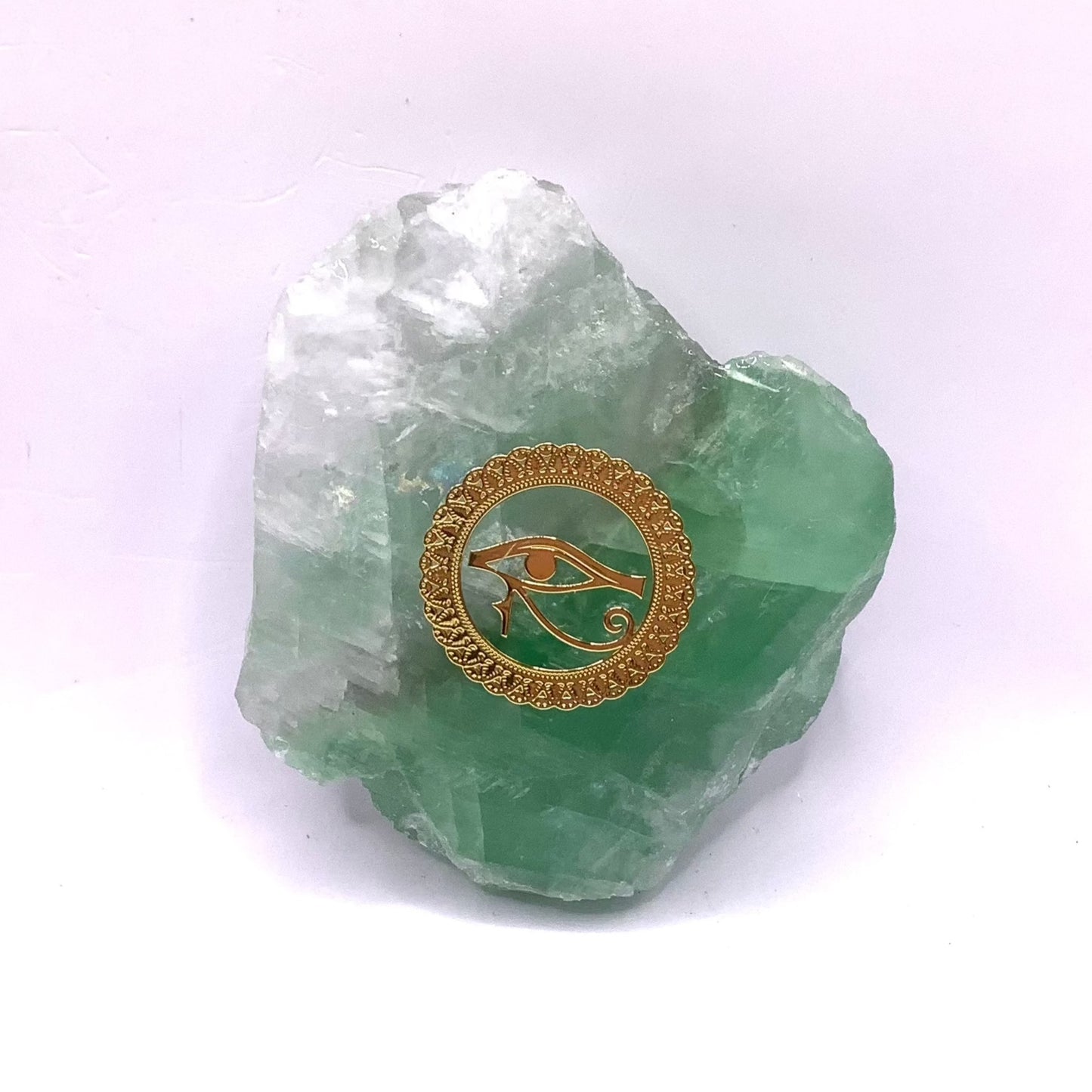 Horus Eye Gold Raw Fluorite